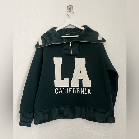 Zara Sweaters - Zara LA Quarter-Zip Sweatshirt